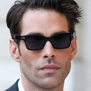 Tom Ford Mikel Sunglasses Square Men Black Smoke T Logo UV 54mm Made in Italy